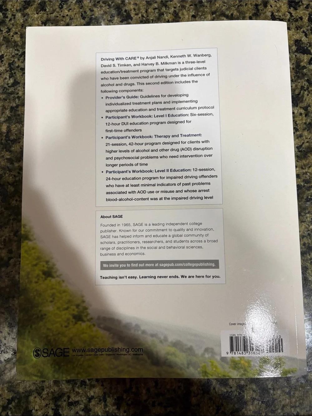 Sage Driving With Care® Participant Workbook - Blue and White Cover